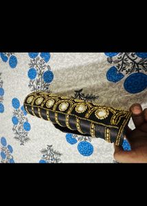 Elegant Embellished Clutch With Belt