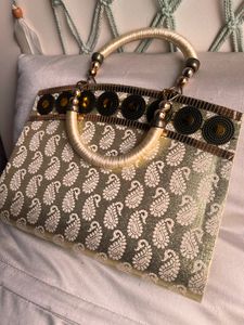 Party Wear Clutch Golden Co