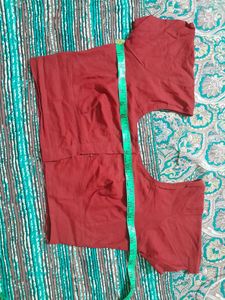 Maroon Choli cut Blouse