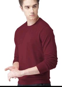 New maroon men's sweater Tshirt