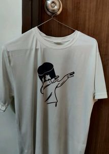 Dabbing Cartoon Printed White T-shirt