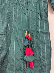 Green Striped Kurti