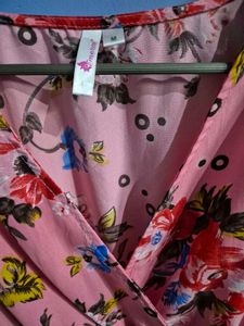 Floral Print V-Neck Top