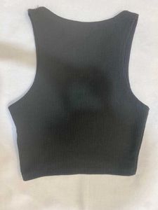 Zara Black Button Tank Top