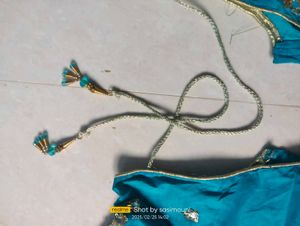 Krishna Blue Colour Pattu Blouse
