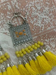 Yellow Colour Earrings.