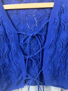 Blue Knit Cardigan