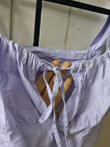 Lavender Tie-Front Coreset style Top