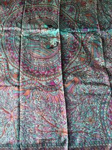 Pure silk madhubani printed saree