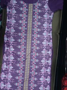 Elegant Purple Floral Kurta