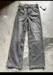 H&M Gray Wide Leg Jeans