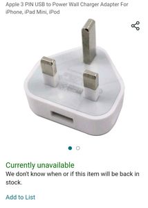 Apple Completely New Adaptor For Ipad /iphone. Hurry Up Only Single In Stock Price Not Negotible Only 2500 Coin. I Sold My Ipad So I Have The Adaptor Only Price 2500 Coin Fixed