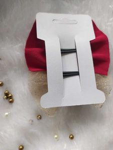 X'mas special Red &amp; Gold Bow Hair Clip