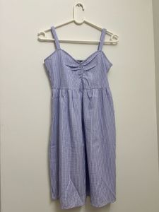 Lilac Gingham Checkered Sundress