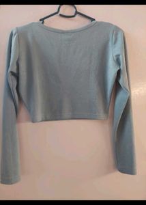 Light Blue Crop Top