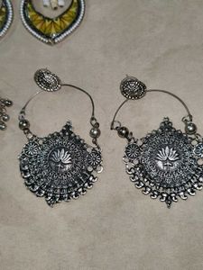 Boho Silver Tone Earring Bundle