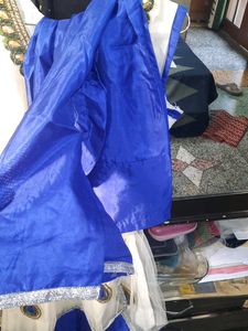Beautiful Blue  And WHITE KURTI STYLE DRESS