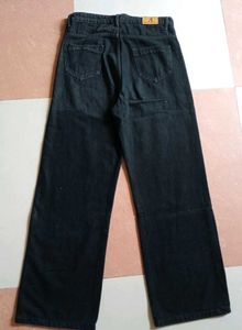 Wide Leg Black Denim