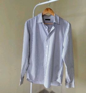 White Blue Strip Shirt