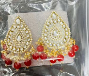 Blue Kundan Style Earrings