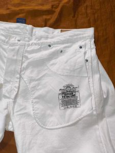 Vintage &#39;Jinglers&#39; White Denim