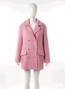 Pink Tweed Double-Breasted Coat 💕