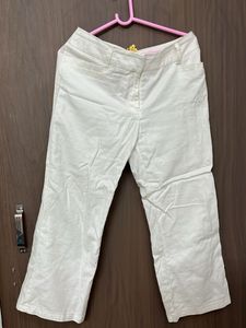 Pure Cotton White Comfy Pant For Waist 34