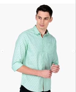 Mint Green Polka Dot Button-Down
