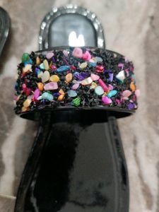 Colorful Beaded Toe-Ring Sandals