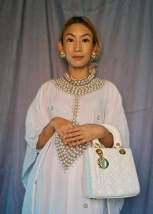 Elegant White Embellished Kaftan