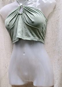 43108. Sage Green Halter Top