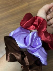 Three Different Colour Scrunchies