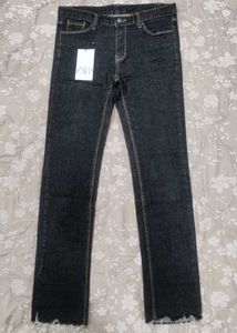 Zara Black Straight Leg Jeans