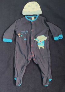 Cute Baby Romper & Hat Set