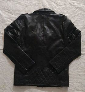 Zara Black Faux Leather Biker Jacket