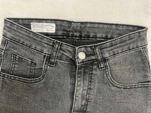 Charcoal Wide Leg Jeans