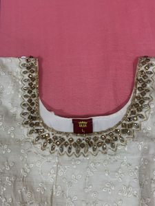 Chickankari Kurta With Silk Dupatta 📌sale