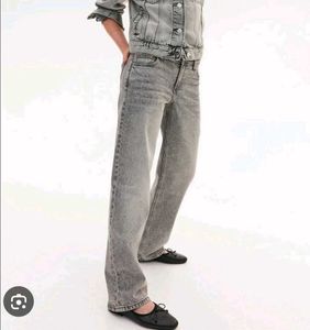 H&amp;M Gray Wide Leg Jeans