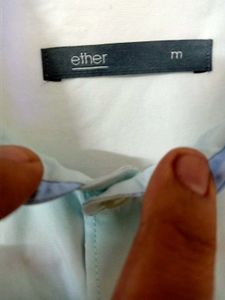 MENS Chineese Collor Ky Blue Shirt