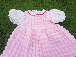 Pink Dress with Puff Sleeves