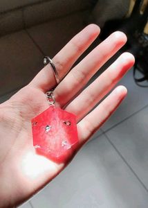 Red Resin Keychain