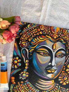 Krishna Abstract Painting On Canvas
