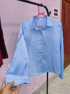 Blue PolySatin Shirt