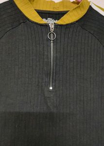 Front Half Zip Crop Top