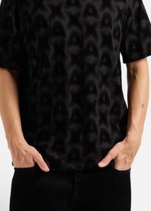 Armani Exchange Black Patterned T-Shirt - L