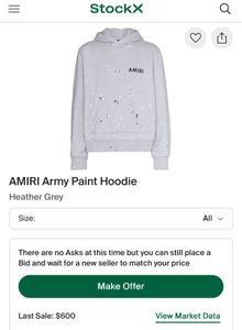 Amiri Authentic Paint Splatter Hoodie