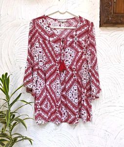🍁 Boho Maroonish Red Colour Beautiful Top