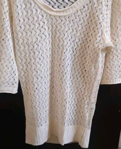 Cream Knit Top
