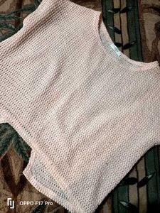 Peach Knit Top
