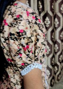 Floral Print Kurta